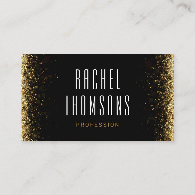 Luxus Gold Glitzer Business Card Visitenkarte (Vorderseite)