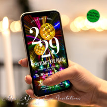 Luxus Gold Glitzer Silvester Party Einladung