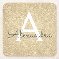 Luxus Gold Glitzer & Sparkle Monogram Geburtstag