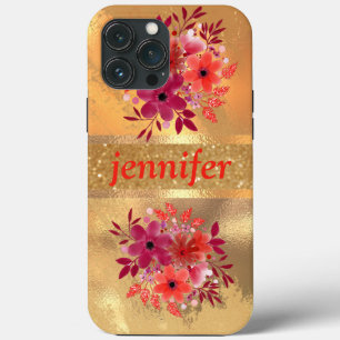 Luxus Gold Glitzer und Sparkle Monogram Case-Mate iPhone Hülle