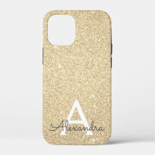 Luxus Gold Glitzer und Sparkle Monogram Case-Mate iPhone Hülle