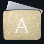 Luxus Gold Glitzer und Sparkle Monogram Laptopschutzhülle<br><div class="desc">Luxuriöse Gold Imitats Glitzer und sparkle Elegant Monogram Case. Dieser Fall kann so angepasst werden,  dass er Ihren Anfangs- und Vornamen enthält.</div>