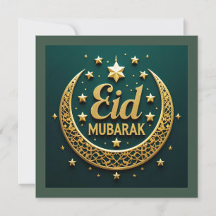 Luxus Gold Grün Eid Mubarak