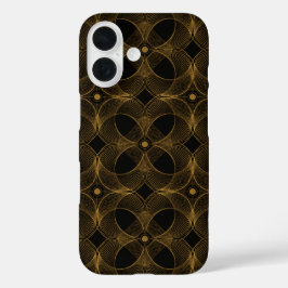 Luxus-Gold-Guilloché-Nahtloses Muster iPhone 16 Hülle