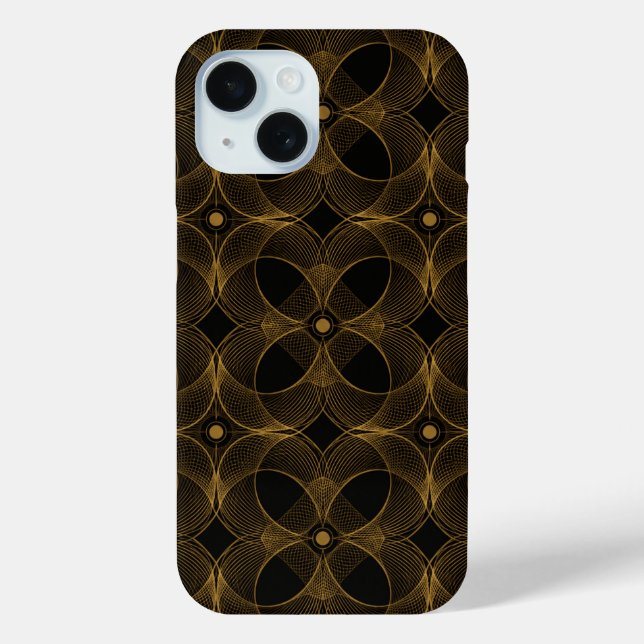 Luxus-Gold-Guilloché-Nahtloses Muster Case-Mate iPhone Hülle (Rückseite)
