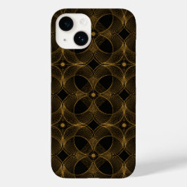 Luxus-Gold-Guilloché-Nahtloses Muster Case-Mate iPhone 14 Hülle