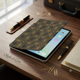 Luxus-Gold-Guilloché-Nahtloses Muster iPad Mini Hülle