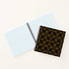 Luxus-Gold-Guilloché-Nahtloses Muster Notizbuch