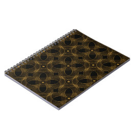 Luxus-Gold-Guilloché-Nahtloses Muster Stylisch Notizblock