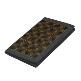 Luxus-Gold-Guilloché-Nahtloses Muster Tri-fold Geldbeutel
