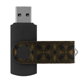 Luxus-Gold-Guilloché-Nahtloses Muster USB Stick