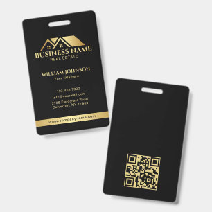 Luxus Gold Haus Immobilien QR Code Schwarz Ausweis