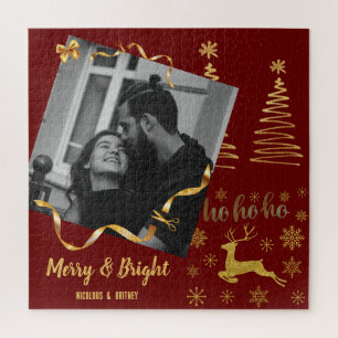 Luxus gold Holiday Geschenke niedliche Familientyp Puzzle