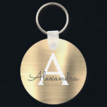 Luxus Gold Imitate Edelstahl Monogram Schlüsselanhänger<br><div class="desc">Luxuriöse Gold Imitate Edelstahl Metallic Eleganter Schlüsselanhänger. Diese Schlüsselanhänger können so angepasst werden,  dass sie Ihren Anfangs- und Vornamen enthalten. Diese Schlüsselketten machen Geburtstags-,  Brautparty- oder Junggeselinnen-Abschied-Favoriten großartig.</div>