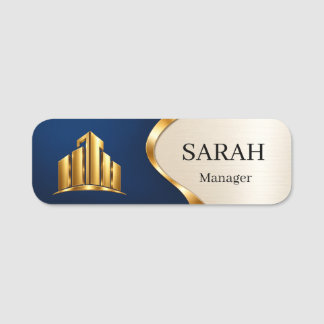 Luxus-Gold-Immobilien-Logo-Namensschild Namensschild