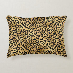 Luxus-Gold-Leopardenprint - Cozy Glam-Tiermuster Dekokissen