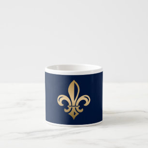 Luxus Gold Lilie Navy Espressotasse