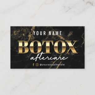 Luxus Gold Marmor Botox Aftercare Card Visitenkarte