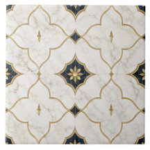Luxus Gold Marmor Effekt - Geometrisches Muster