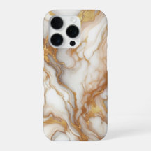 Luxus Gold Marmor iPhone Hülle | Elegantes Weiß Go