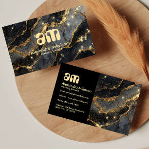 Luxus Gold Marmor Minimal Professionell Geschäftli Visitenkarte