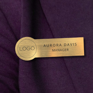 Luxus Gold Metallic Modernes Business Logo Namensschild