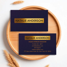 Luxus Gold & Midnight Blue Business Card