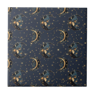 Luxus-Gold-Mond-Himmelsmuster Fliese