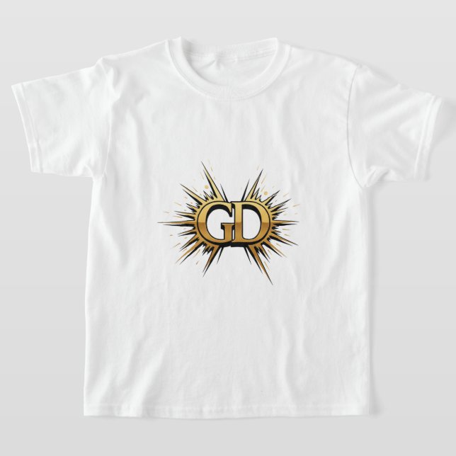 Luxus-Gold-Monogramm-Emblem-Logo-Design T-Shirt (Ablage )