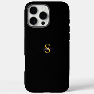 Luxus-Gold-Monogramm-Schwarz-iPhone-16-Pro-Max-Rob iPhone 16 Pro Max Hülle