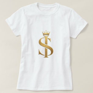 Luxus-Gold-Monogramm SI / IS-Logo-Design mit Ro T-Shirt