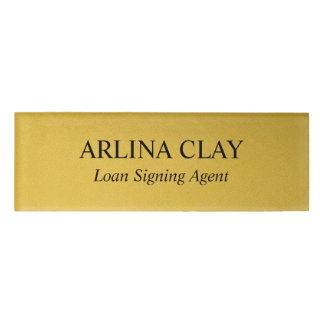Luxus-Gold-Notar-Darlehensunterzeichnung-Agent-Nam Namenschild