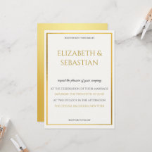 Luxus Gold & Off-White Minimalistische Hochzeit