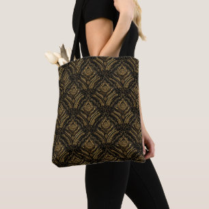 Luxus Gold Ornamentales Damastmuster