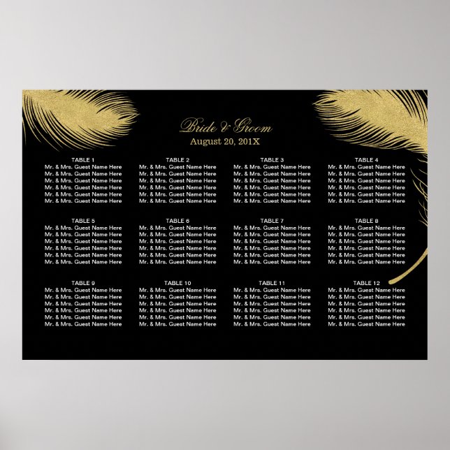 Luxus Gold Peacock Wetterkarte Poster (Vorne)