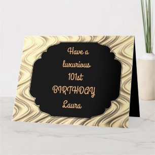 Luxus Gold Personalisiert 101. Geburtstag Karte