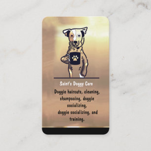 Luxus Gold Pet Sitter Dog Walker Groomer Visitenkarte