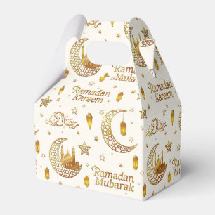 Luxus-Gold-Ramadan-Mubarak-Kalligrafie Islamisch Geschenkschachtel