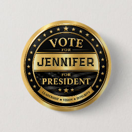 Luxus Gold Schwarze Kampagne Button
