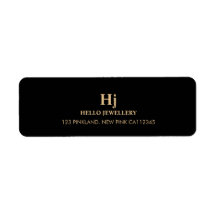 Luxus-Gold-Schwarzes-Minimal-Monogramm