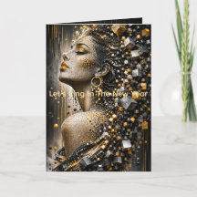 Luxus-Gold-Silber-Mosaik-Frauenporträt