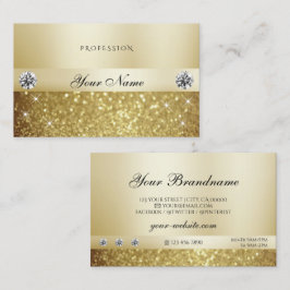 Luxus Gold Sparkling Glitzer mit Diamonds Modern Visitenkarte