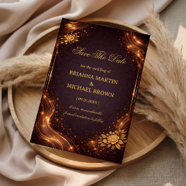 Luxus-Gold-Sparkling-Welle Save The Date