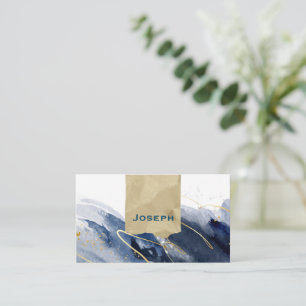 Luxus-Gold- und Navy-Abstrakt-Fotografen-Geschäfts Visitenkarte