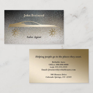 Luxus Gold und Sapphire Auto Business Card Visitenkarte