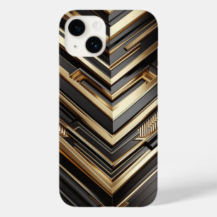 Luxus Gold- und Schwarz geometrische Handyhülle Mo Case-Mate iPhone 14 Hülle