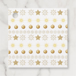 Luxus Gold und Weiß Luxuriöses Festivität Geschenkanhänger