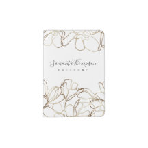 Luxus Gold & White Passhülle