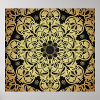 Luxus Gold Wirbel Blumenhintergrund