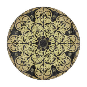 Luxus Gold Wirbel Blumenhintergrund Schneidebrett